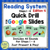 Reading System Steps 1 to 6 Quick Drill for Google Slides