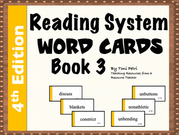 Preview of Reading System Word Cards:  Book 3 (4th Edition)