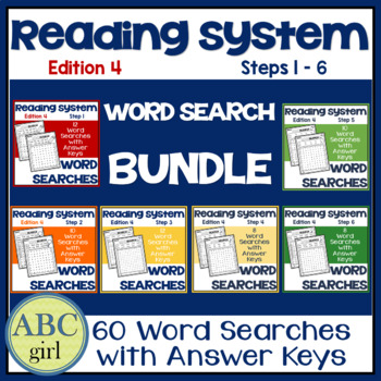 Preview of Reading System Word Search Bundle for Steps 1 to 6  Save 30%