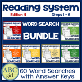 Reading System Word Search Bundle for Steps 1 to 6  Save 30%