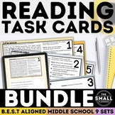 ELA Task Cards 6th 7th 8th Grade Reading Comprehension Pra
