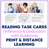 Reading Task Cards Inference & Deduction Middle School Hig