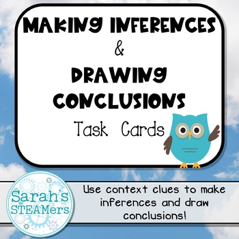 Preview of Reading Task Cards (Second Grade): Making Inferences & Drawing Conclusions