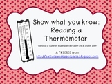 Reading Temperature Freebie