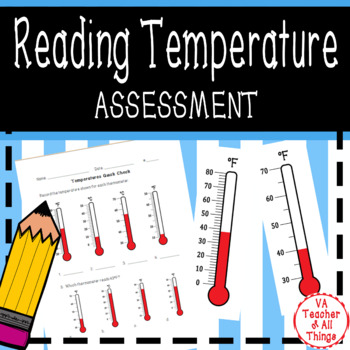 Preview of Reading Temperature on Thermometers SOL 3.10 Quick Check