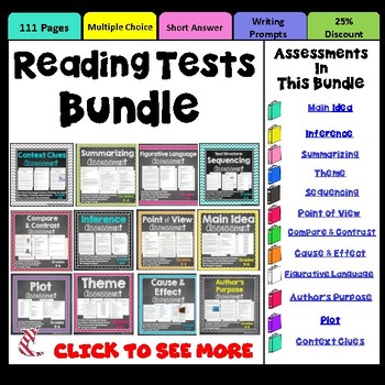 Preview of Reading Test Bundle