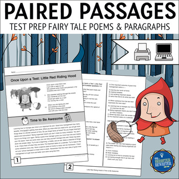 Preview of Reading Test Prep Poetry and Nonfiction Paired Passages