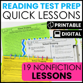 Reading Test Prep Quick Lessons: Nonfiction with Digital
