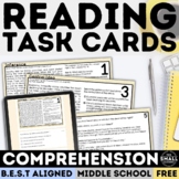 FREE Reading Comprehension Task Cards BEST Standards for 6