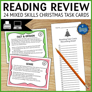 Preview of Christmas Reading Skills Task Cards