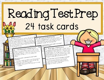 Preview of Reading Test Prep Task Cards