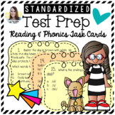 Reading Test Prep Task Cards | Comprehension and Phonics