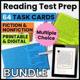 Reading Test Prep Task Cards | Printable, Google Forms™ an