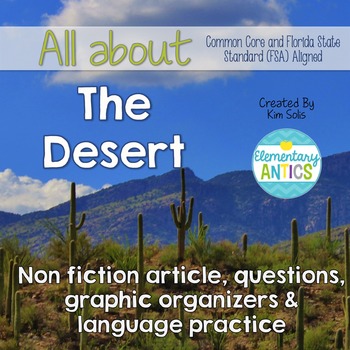 Preview of Reading Test Prep The Desert Reading and Language Practice