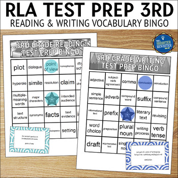 Preview of Reading Writing Test Prep Vocabulary Bingo Games 3rd Grade