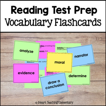Preview of Reading Test Prep Vocabulary Flashcards