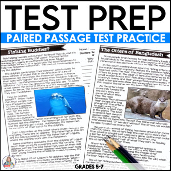 Preview of CAASPP Test Prep & STAAR Test Prep Passages for ELA Reading & Writing Practice