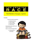 Reading Test Review Game- Amazing Race Theme 6 passages in