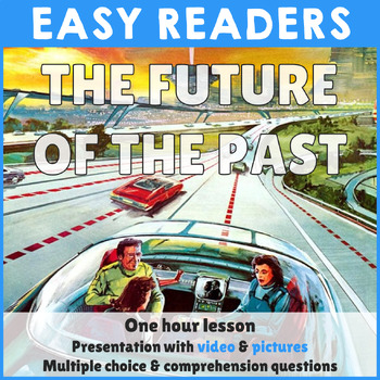 Preview of Reading comprehension - Retrofuturism - PowerPoint & Worksheet