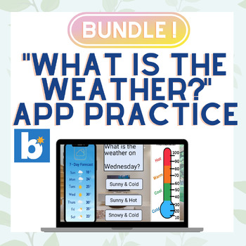 Preview of Reading The Weather App Functional Practice | Boom Card Set