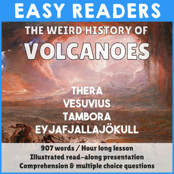 Preview of Reading comprehension - The weird history of volcanoes - PowerPoint & Worksheet