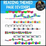 Reading Themed Page Dividers Clip Art Set {Educlips Clipart}