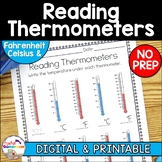 Reading Thermometers Worksheet