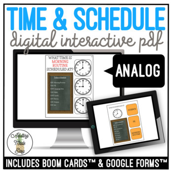 Preview of Reading Time & Schedules ANALOG CLOCK Digital Activities