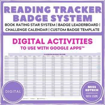 Preview of Reading Tracker Badge System - Digital Resource