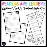 Readers are Leaders - Reading Tracker Bookmarks & Reading Log