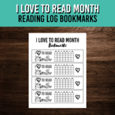 Reading Tracking Bookmark for I Love to Read Month in February