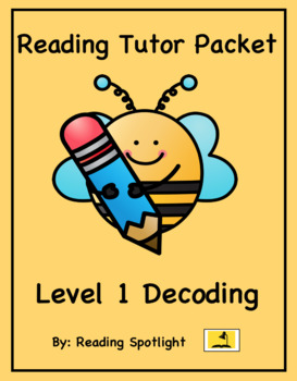 Preview of Reading Tutor Packet: Level 1 Decoding Tests, Lessons & Activities