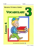 Reading Tutorial Series:Vocabulary Grade 3 (Teacher Workbook)