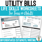 Reading Utility Bills Worksheets