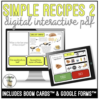 Preview of Reading Simple Recipes 2 Digital Interactive Activity