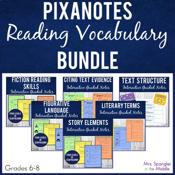 Preview of Reading Vocabulary Interactive Guided Notes BIG BUNDLE