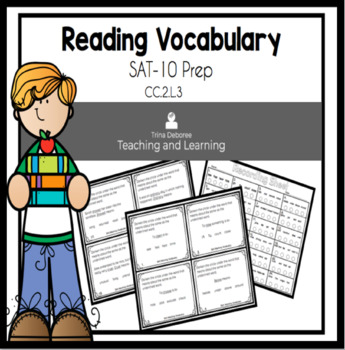 Preview of Standford 10 Practice Test Prep Reading Vocabulary Task Cards for ELA Test Prep