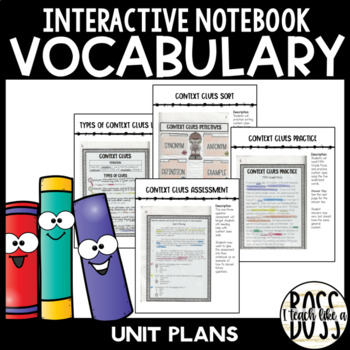 Preview of Reading Vocabulary Skills Interactive Notebook