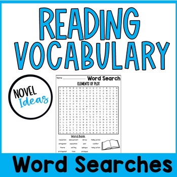 Preview of ELA Reading Academic Vocabulary Word Search Middle School
