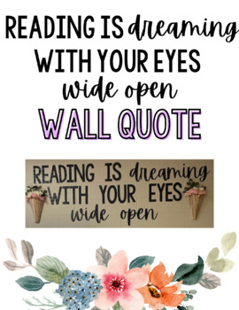 Preview of Reading Wall Quote
