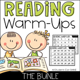 Reading Warm-Ups: Phonics Fluency Word Reading EDITABLE | 
