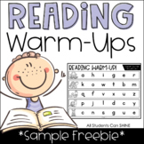 Reading Warm-Ups - Phonics Sounds *SAMPLE FREEBIE*