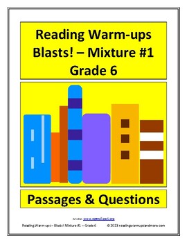 Preview of Reading Warm-ups - Blasts! Mixture #1 - Grade 6 - Passages and Questions