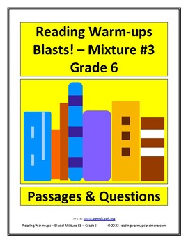 Preview of Reading Warm-ups - Blasts! Mixture #3 - Passages and Questions - Grade 6