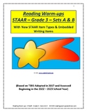 Reading Warm-ups - STAAR - Gde. 3 - Sets A & B - New STAAR Items & Writing Items