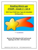 Reading Warm-ups - STAAR - Grade 3 - Set A - New STAAR Items & Writing Items