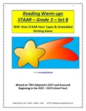 Reading Warm-ups - STAAR - Grade 3 - Set B - New STAAR Items & Writing Items