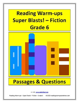 Preview of Reading Warm-ups - Super Blasts! - Fiction - Grade 6 - Passages and Questions