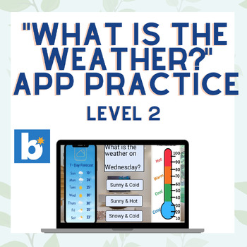 Preview of Reading Weather App Functional Practice - Level 2 | Boom Cards