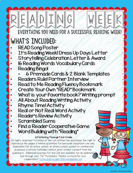 Reading Week - Print and Go Activities to Celebrate Reading | TpT